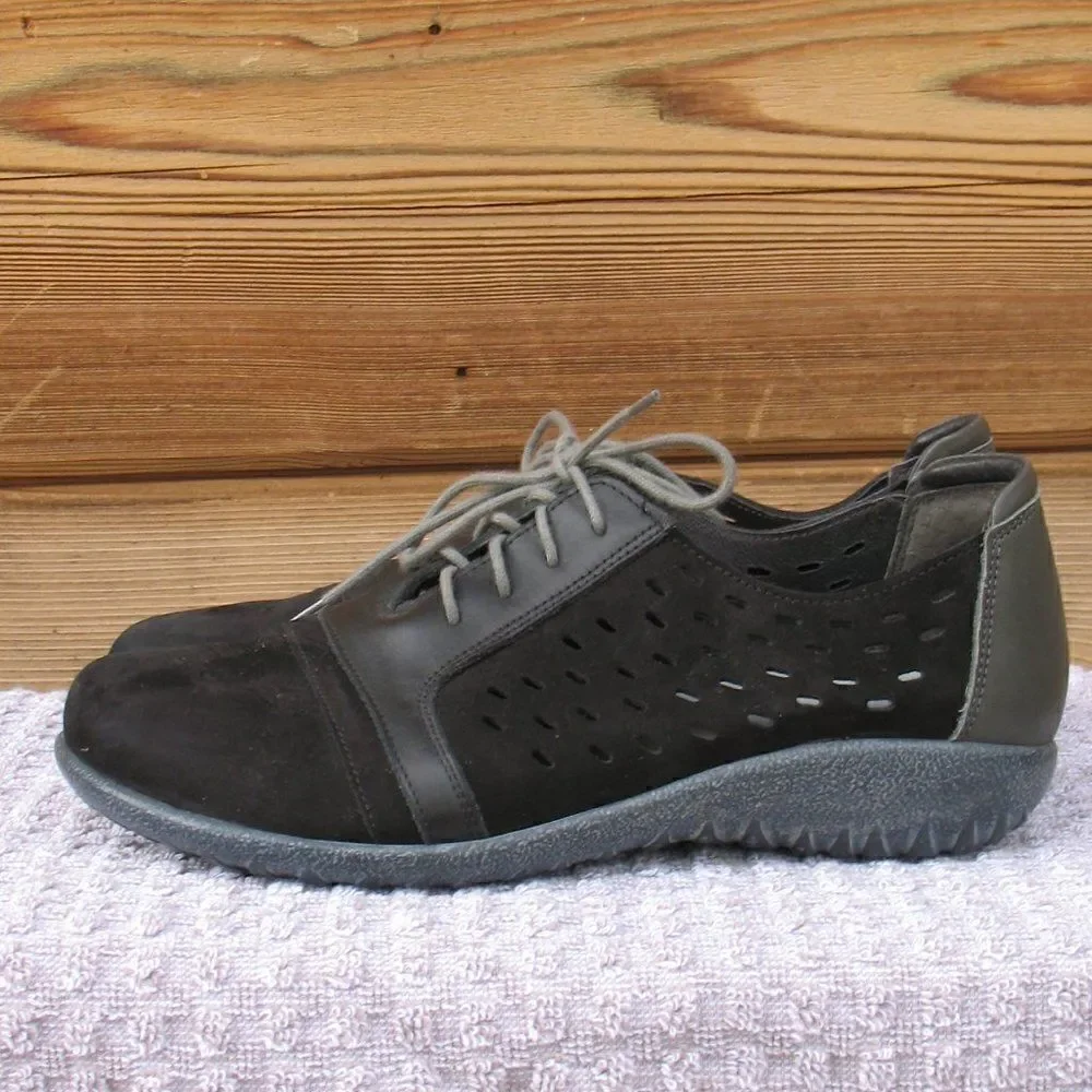 Naot Black Lalo Perforated Sneakers Shoes 6.5